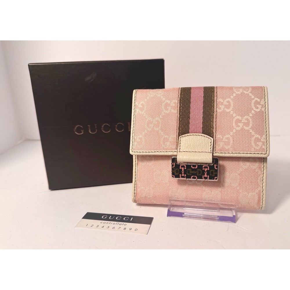 Gucci GG monogram Continental bifold wallet vintage EUC with Box - Picture 1 of 12